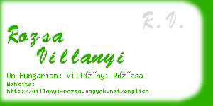 rozsa villanyi business card